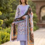 Marshall Luxury Cotton Embroidery Three Piece - 007