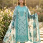 Marshall Luxury Cotton Embroidery Three Piece - 006