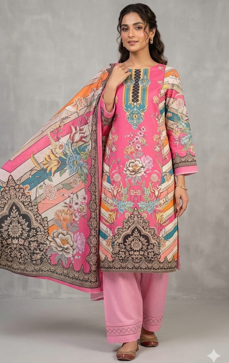 IMG-20260227-WA0016 Zamzam Digital Print Cotton Three Piece - 002 - Image 1