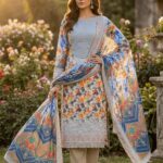 Marshall Luxury Cotton Embroidery Three Piece - 004