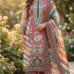 Zamzam Digital Print Cotton Three Piece - 0092