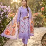 Marshall Luxury Cotton Embroidery Three Piece - 001