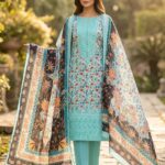 Marshall Luxury Cotton Embroidery Three Piece - 009