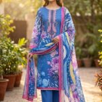 Zamzam Digital Print Cotton Three Piece - 0094